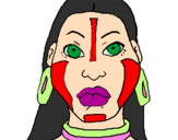 Desenho Mulher maia pintado por mayane