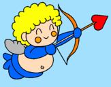 Desenho Cupido  pintado por eliana c s l
