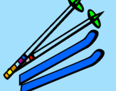 Desenho Esqui pintado por lucas galvao