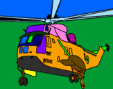 Desenho Helicoptero de resgate pintado por joao marcos