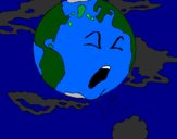 Desenho Terra doente pintado por Fabio