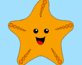 Desenho Estrela do mar pintado por Luiza