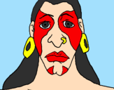 Desenho Homem maia pintado por jessica
