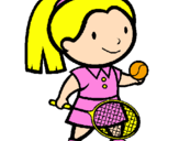 Desenho Rapariga tenista pintado por thaysa kelly
