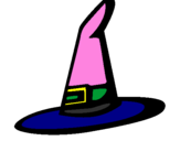 Desenho Chapéu de bruxa pintado por luisa