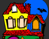 Desenho Casa do mistério pintado por daniel