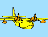 Desenho Avião  pintado por isaque