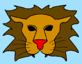 Desenho Leão pintado por rafael