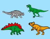 Desenho Dinossauros de terra pintado por Mega-T