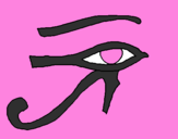 Desenho Olho de hórus pintado por marta