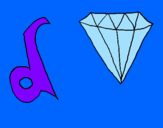 Desenho Diamante pintado por mylena