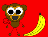 Desenho Macaco 2 pintado por Esther vitoria