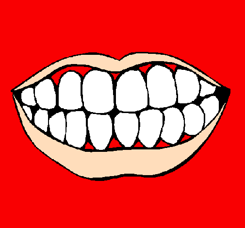 Desenho Boca e dentes pintado por Aninhaa