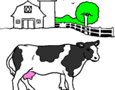 Desenho Vaca a pastar pintado por 8888