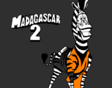 Desenho Madagascar 2 Marty pintado por pblo