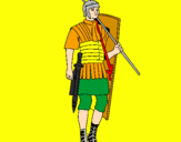 Desenho Soldado romano pintado por niccolas