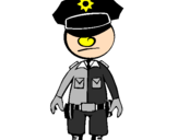 Desenho Agente de polícia pintado por marcelo 