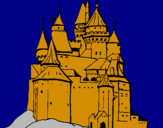 Desenho Castelo medieval pintado por junior