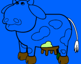 Desenho Vaca pensativa pintado por gabriel 4a