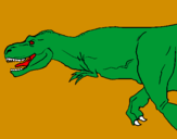Desenho Tiranossaurus Rex pintado por pedro