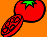 Desenho Tomate pintado por cristina