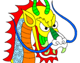 Desenho Cabeça de dragão pintado por luan