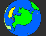 Desenho Planeta terra pintado por thainá´zinha gatona huiii