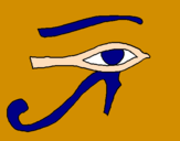 Desenho Olho de hórus pintado por jaa
