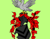 Desenho Escudo de armas e águia pintado por machado
