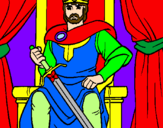 Desenho Cavaleiro rei pintado por Eldriano