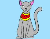 Desenho Egípcio gato pintado por -Paty-