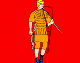 Desenho Soldado romano pintado por gustavo