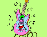 Desenho Guitarra pintado por Dany