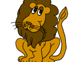 Desenho Leão pintado por leoa