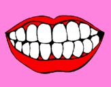 Desenho Boca e dentes pintado por GABRIELA G F