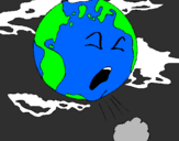 Desenho Terra doente pintado por lol