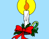 Desenho Vela de natal pintado por joao marcelo