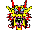 Desenho Cara de dragão pintado por yjyukyu