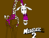 Desenho Madagascar 2 Melman pintado por jovens titans