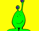 Desenho Mini-extraterrestre pintado por Isabella
