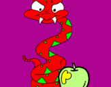 Desenho Serpente e maçã pintado por victoria podoba