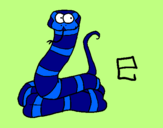 Desenho Serpente pintado por elisa b.