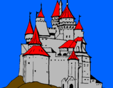 Desenho Castelo medieval pintado por tete