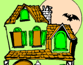 Desenho Casa do mistério pintado por caique