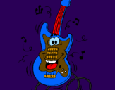 Desenho Guitarra pintado por Bruno