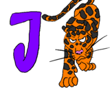 Desenho Jaguar pintado por LAURA