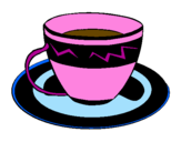 Desenho Taça de café pintado por vick