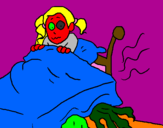 Desenho Monstro debaixo da cama pintado por JAVIER saez     4