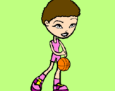 Desenho Jogadora de basquete pintado por Barbara C.