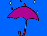 Desenho Guarda-chuva pintado por viviane